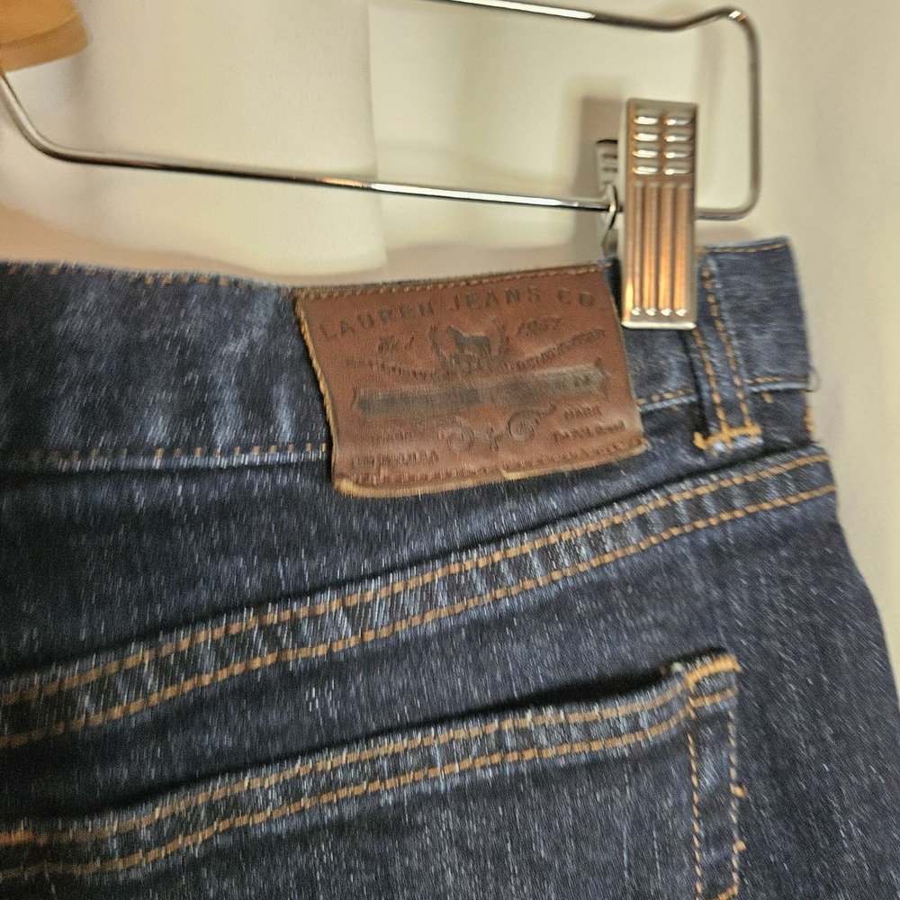 LRL Lauren Jeans Co Classic Midcalf Womens Size 10 Ralph Lauren Dark Wash - Picture 9 of 12